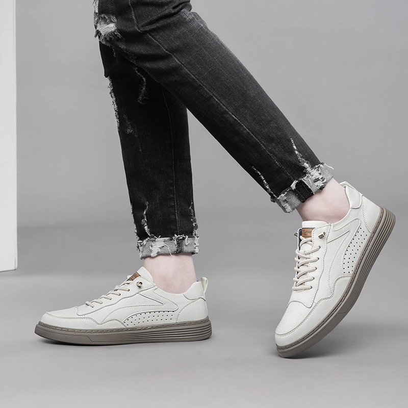 Pantofi respirabili de primăvară Pantofi din piele Pantofi Oxford Pantofi de sport Curea elastică Pantofi de exterior Pantofi ocazionali de mers pentru bărbați