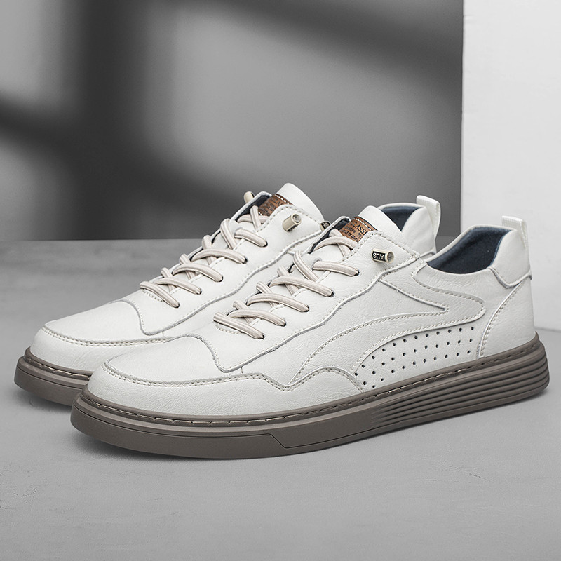 Pantofi respirabili de primăvară Pantofi din piele Pantofi Oxford Pantofi de sport Curea elastică Pantofi de exterior Pantofi ocazionali de mers pentru bărbați