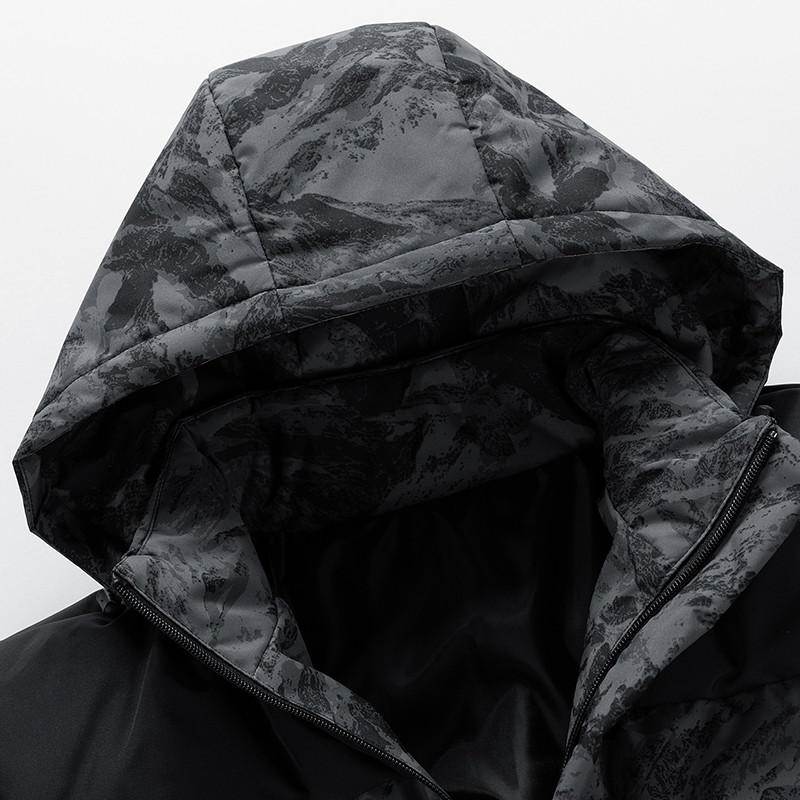 2022 m. žieminė vyriška striukė bombonešis, neperpučiamas nuo vėjo, paltai, vyriški paltai, lauko vyriški laisvalaikio striukė su gobtuvu, ploni vyriški parkai