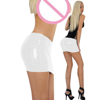 S-6XL Καλοκαιρινή φούστα με επίδεσμο χαμηλής μέσης Γυναικεία γυαλιστερή στολή χορού Σέξι Μίνι φούστα PVC με μολύβι Νυχτερινά συλλογικά ρούχα