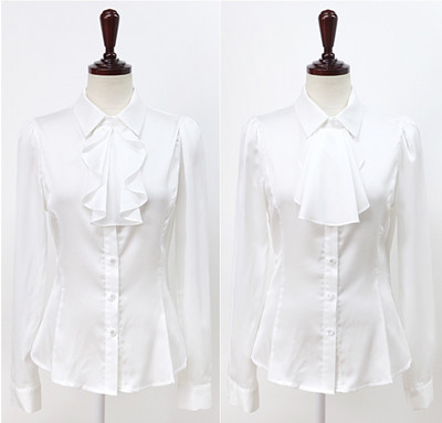 Bluză cu mânecă lungă, detașabilă, cu volane, cu mânecă lungă, subțire, cămașă de modă pentru femei, bluză OL, transport gratuit S-3XL