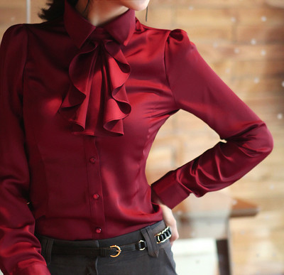 Bluză cu mânecă lungă, detașabilă, cu volane, cu mânecă lungă, subțire, cămașă de modă pentru femei, bluză OL, transport gratuit S-3XL