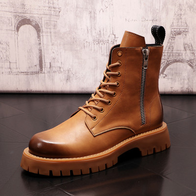 CuddlyIIPanda Muške modne ležerne gležnjače Proljeće Jesen Visoke retro luksuzne dizajnerske retro Chelsea čizme Botas Hombre