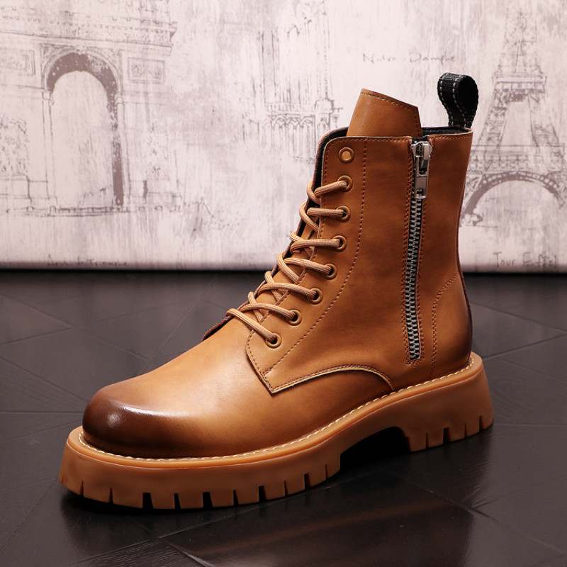 CuddlyIIPanda Muške modne ležerne gležnjače Proljeće Jesen Visoke retro luksuzne dizajnerske retro Chelsea čizme Botas Hombre