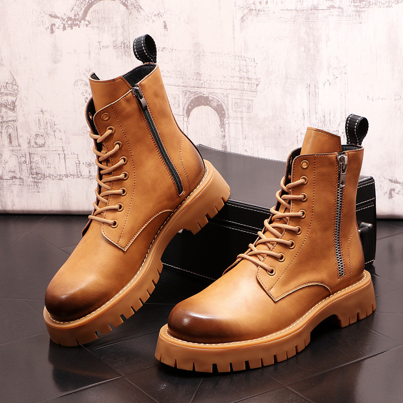 CuddlyIIPanda Muške modne ležerne gležnjače Proljeće Jesen Visoke retro luksuzne dizajnerske retro Chelsea čizme Botas Hombre