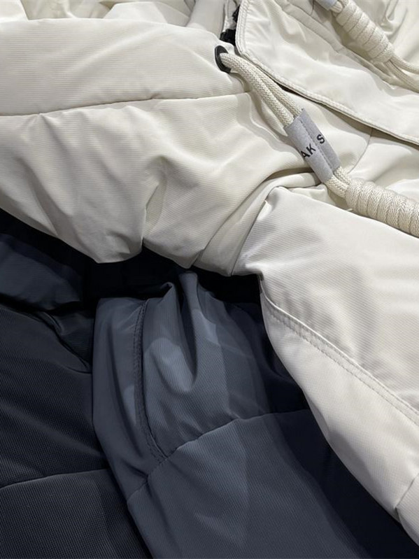 Jachetă de iarnă cu glugă pentru bărbați, ocazional, salopetă albă din puf de rață, îngroșată, pentru schi în aer liber.