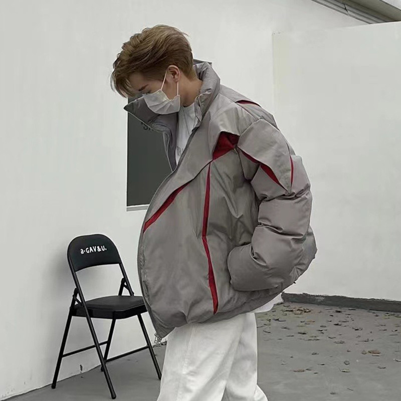 PFNW amerikietiško funkcionalaus stiliaus pora medvilninis paltas Vyriškas madingas žieminis Naujas High Street pastorintas šiltas laisvas paminkštintas 12Z4808