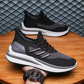 Ανδρικά νέα παχιά σόλα, μοντέρνα αθλητικά παπούτσια Κορεατικής έκδοσης Ευέλικτο τρέξιμο για άνοιξη και φθινόπωρο, ελαφριά φοιτητική αναψυχή