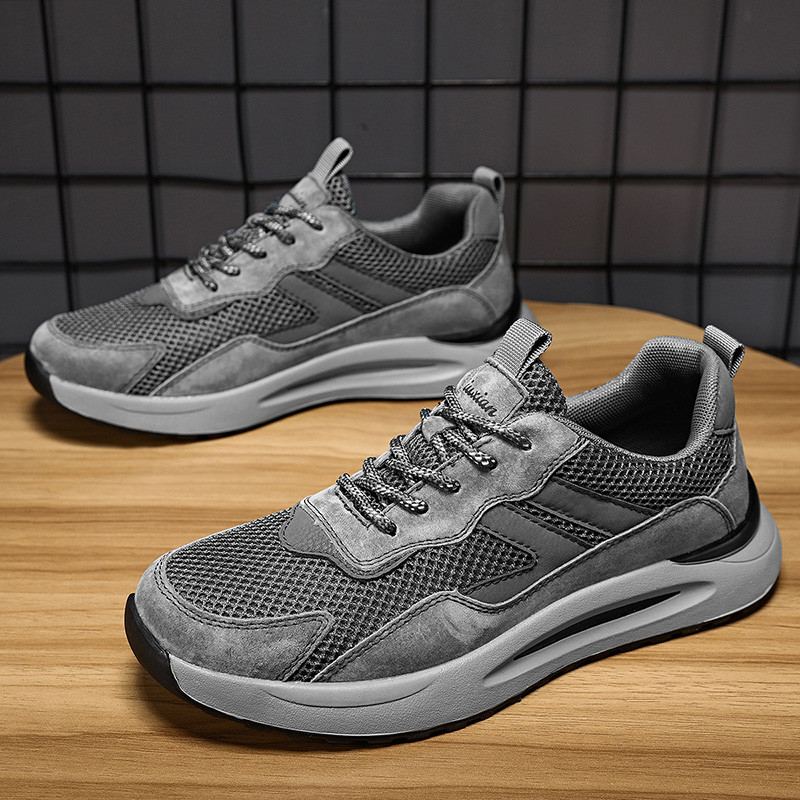 Pánske športové topánky vysokej kvality s mäkkou podrážkou, pohodlné, jednofarebné, jednoduché, outdoorové, bežecké, letné