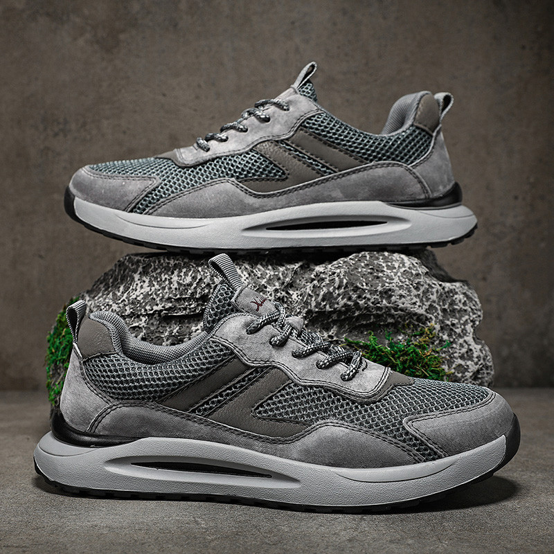 Pánske športové topánky vysokej kvality s mäkkou podrážkou, pohodlné, jednofarebné, jednoduché, outdoorové, bežecké, letné