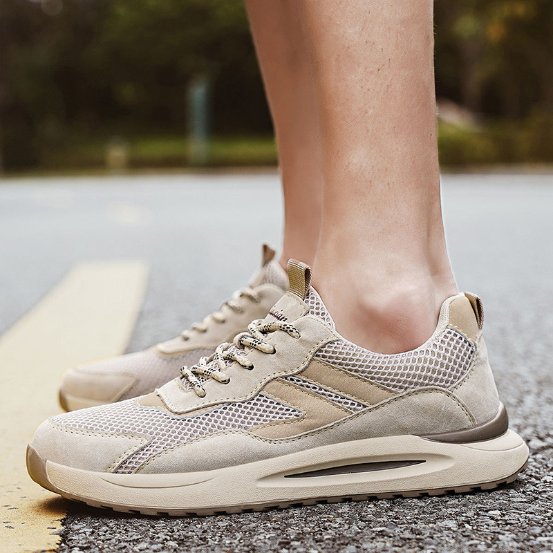 Pánske športové topánky vysokej kvality s mäkkou podrážkou, pohodlné, jednofarebné, jednoduché, outdoorové, bežecké, letné