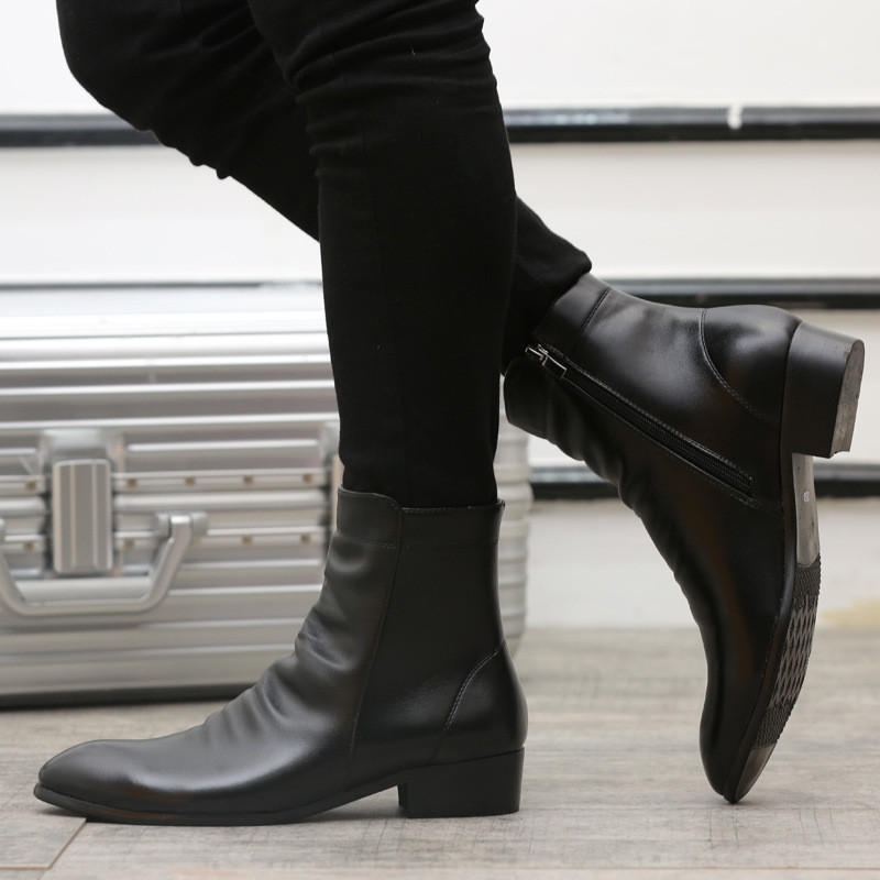 Ανδρικές μπότες Chelsea φθινοπωρινές και χειμερινές μπότες με μυτερή μύτη Βρετανικές μπότες Martin ανδρικές μπότες ψηλοτάπητες ανδρικές μπότες