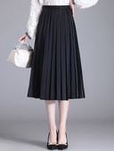 75 cm ilgio Naujas 2023 m. sijonas moteriškas klostuotas sijonas plius dydis aukštu juosmeniu, didelio svorio mamai 100 kg juodas sijonas moterims vakarinis sijonas