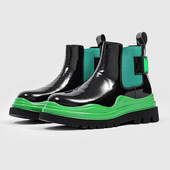 Dizajnerske muške Chelsea od kože Vintage Zelene čizme s platformom Muške natikače Ležerne cipele Muške luksuzne motociklističke čizme