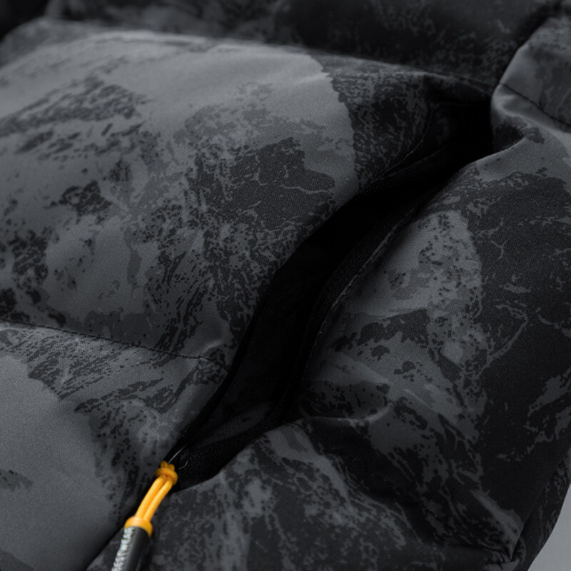 Jachetă pufă de camuflaj gri Jachete Parka pentru bărbați Sporturi de iarnă în aer liber Jachete de vânt cu glugă Bărbați Mantocă căptușită îngroșată