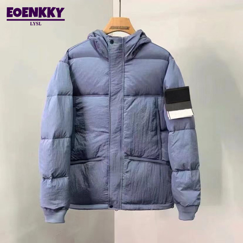 2023 Ανδρικά πάρκα με κουκούλα, γυναικεία πυξίδα, με κουκούλα, βαμβακερή επένδυση εξωτερικού χώρου, Χειμερινό αδιάβροχο μεταλλικό νάιλον