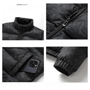 Ueteey 2023 Winter Warm Men Down Jacket Cotton Thicken Punk Parkas Oversize Fashion Αντιανεμικό Υπαίθριο ανδρικό πανωφόρι υψηλής ποιότητας