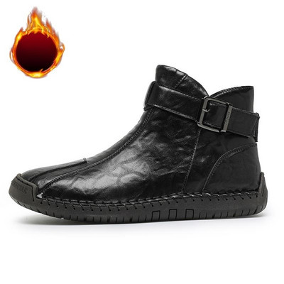 Pánske zimné topánky Golden Sapling Casual Business Boots pre voľný čas, topánky na platforme, pánska móda, Chelsea čižmy, nazúvacia obuv