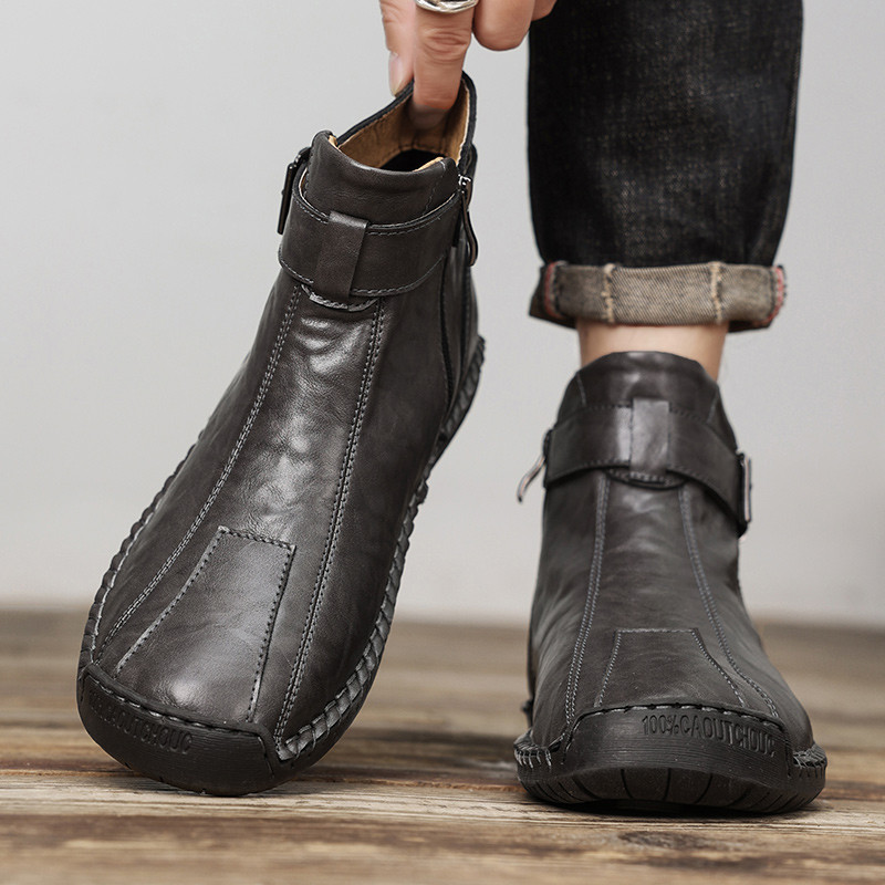 Pánske zimné topánky Golden Sapling Casual Business Boots pre voľný čas, topánky na platforme, pánska móda, Chelsea čižmy, nazúvacia obuv