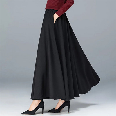 Imprimare de primăvară toamnă Plus Size 4xl fuste lungi pentru femei moda coreeană fustă elastică cu talie înaltă fuste casual elegante fuste