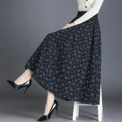 Imprimare de primăvară toamnă Plus Size 4xl fuste lungi pentru femei moda coreeană fustă elastică cu talie înaltă fuste casual elegante fuste