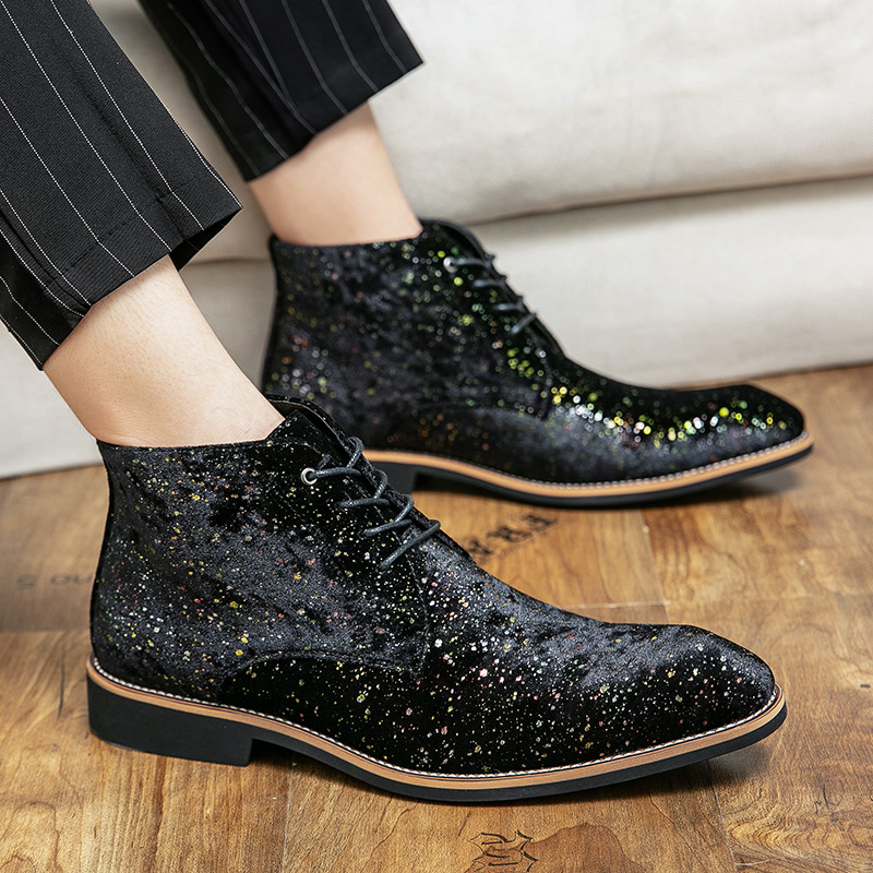 2022 pantofi casual barbati primavara noua moda casual barbati cizme chelsea pantofi barbati din piele intoarsa de vaci cizme barbati cu siret