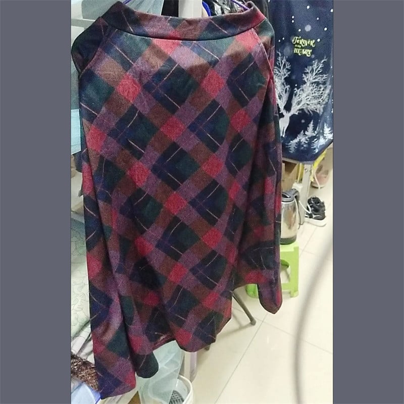 Sügistalvine Plus Size Tweed vihmavari seelik Vintage elastne kõrge vöökohaga plisseeritud A-joonega seelikud Tänavarõivad Naiste ruudulised pikad seelikud