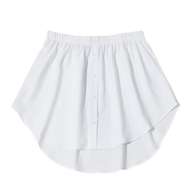 Fusta de sus falsă cu talie înaltă Mini-fustă reglabilă Sweep inferioară Stratificare Jumătate de lungime Fusta sub fals Split A Version Fuste