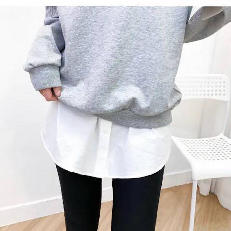 Fusta de sus falsă cu talie înaltă Mini-fustă reglabilă Sweep inferioară Stratificare Jumătate de lungime Fusta sub fals Split A Version Fuste