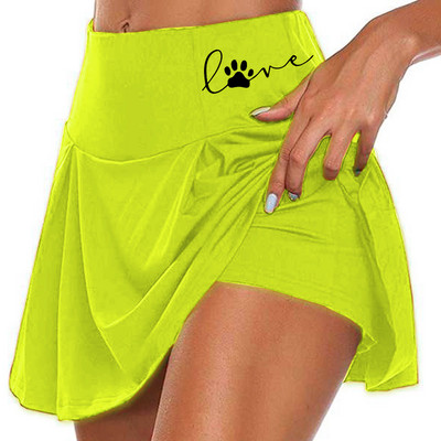 Bikiniai Secret Moterys Skrits Summer Above Knee Dvisluoksniai sportiniai šortai Suknelė Greitai džiūstantys Joga Sportiniai Antblauzdžiai Fitneso šortai