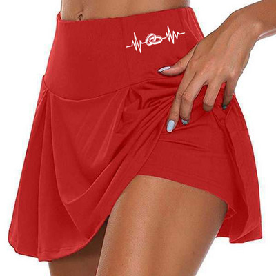 Bikiniai Secret Moterys Skrits Summer Above Knee Dvisluoksniai sportiniai šortai Suknelė Greitai džiūstantys Joga Sportiniai Antblauzdžiai Fitneso šortai