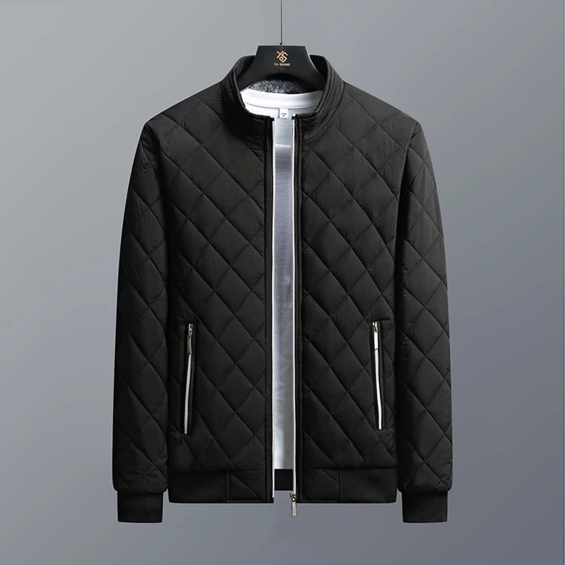 DIMUSI Winter Bomber Jacket Ανδρικά Μόδα Διαμάντι Μοτίβο Fleece σακάκι Casual Outwear Ανδρικά θερμικά ζεστά παλτό Επώνυμα ρούχα