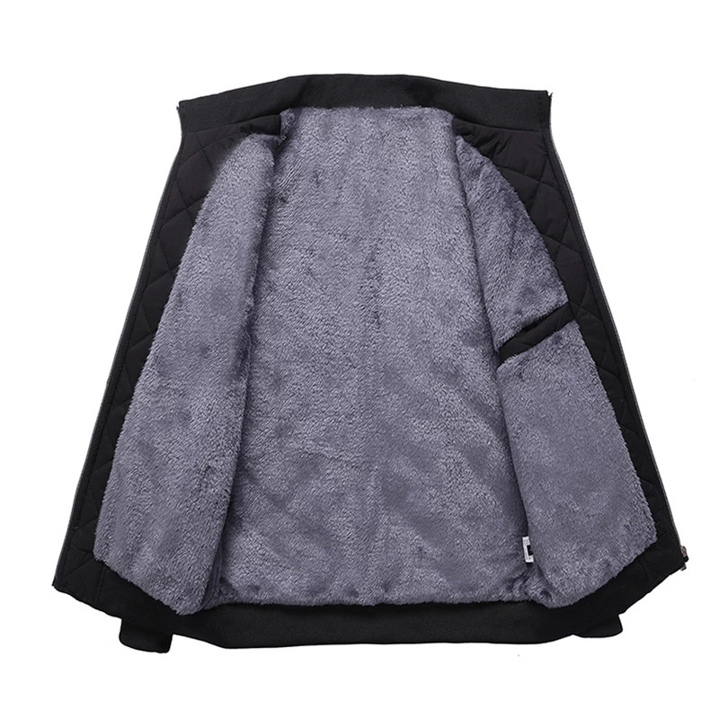 DIMUSI Winter Bomber Jacket Ανδρικά Μόδα Διαμάντι Μοτίβο Fleece σακάκι Casual Outwear Ανδρικά θερμικά ζεστά παλτό Επώνυμα ρούχα