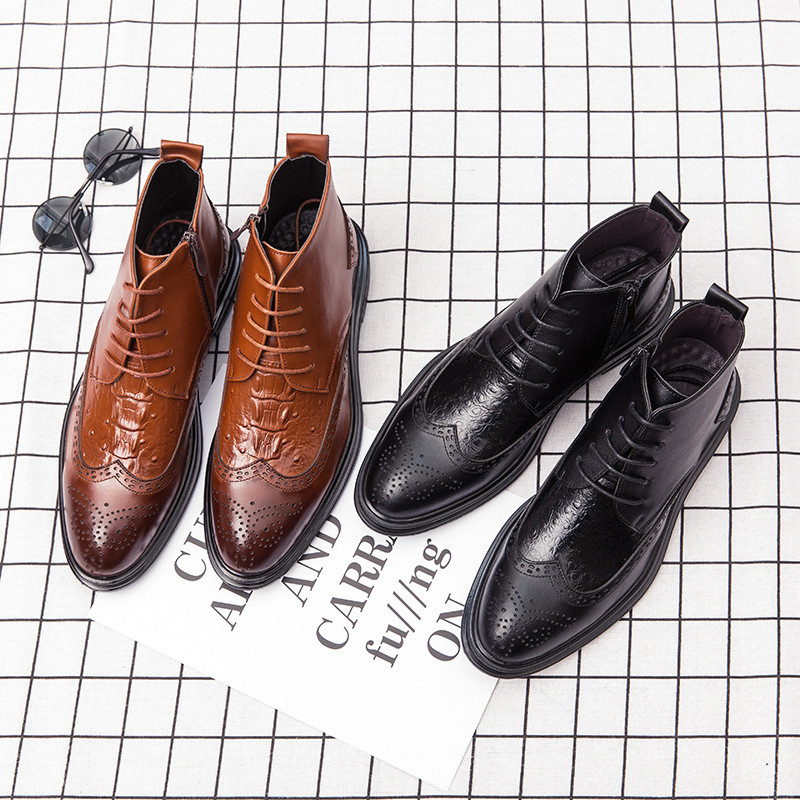 Verslo Chelsea Batai Vyriški Žieminiai Aulinukai Vyriški Odiniai Užtrauktukai Šoniniai Stori Dirbtiniai Kailiai Sniego Batai Vyriški Žieminiai Batai Suknele