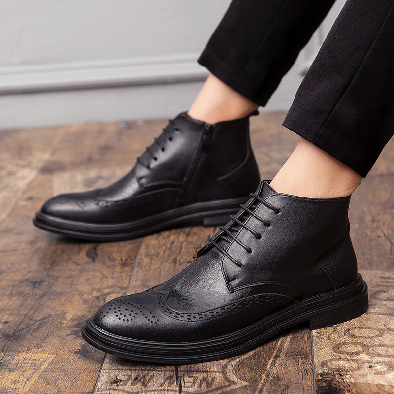 Verslo Chelsea Batai Vyriški Žieminiai Aulinukai Vyriški Odiniai Užtrauktukai Šoniniai Stori Dirbtiniai Kailiai Sniego Batai Vyriški Žieminiai Batai Suknele