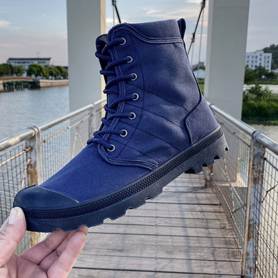 Muške visoke platnene cipele Proljeće Jesen Muške gležnjače na vezanje Vulkanizirane tenisice Bočni patentni zatvarač Cipele za slobodno vrijeme na otvorenom