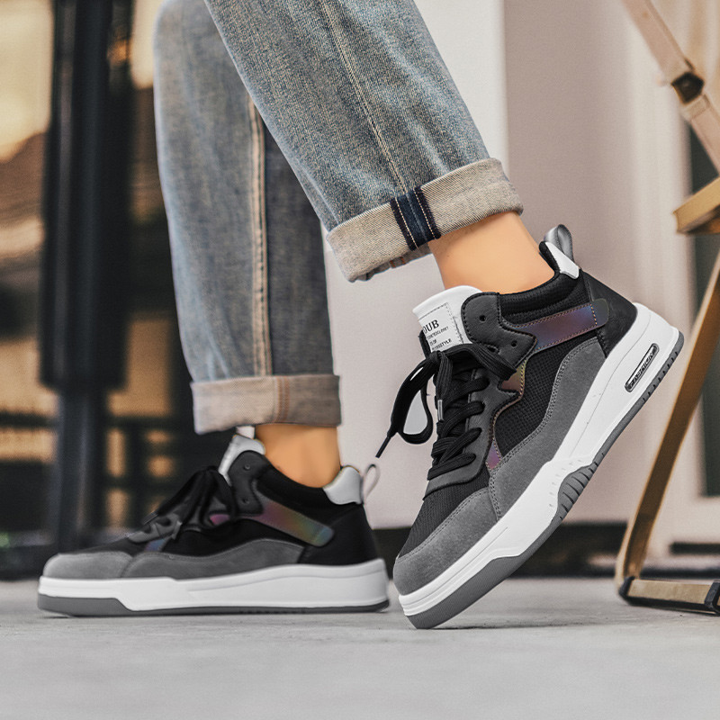 Jesenné a zimné módne a pohodlné pánske ležérne topánky, nové všestranné ploché tenisky so šnurovaním, plytké ležérne športové topánky