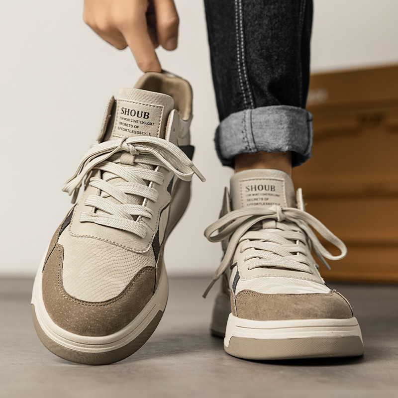 Jesenné a zimné módne a pohodlné pánske ležérne topánky, nové všestranné ploché tenisky so šnurovaním, plytké ležérne športové topánky