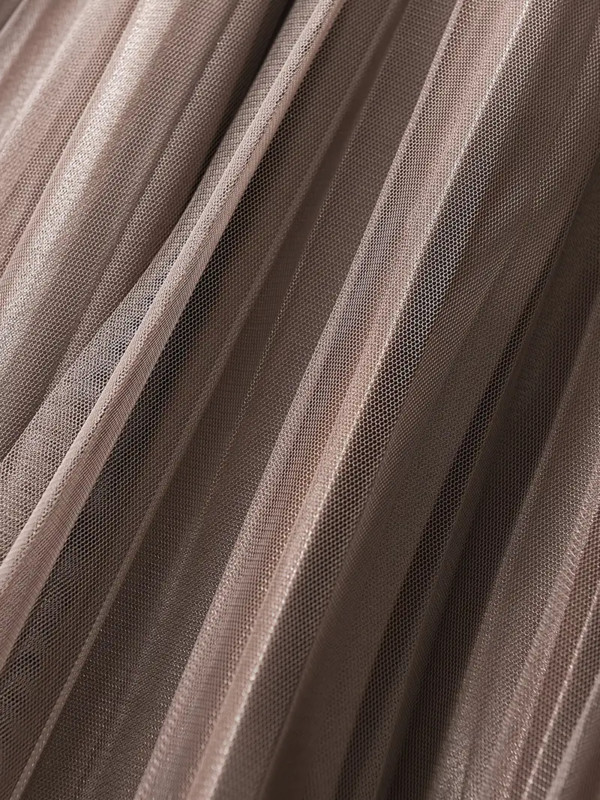 Ilgas sijonas Tvirtas aukštu juosmeniu klostuoti sluoksniuoti sijonai Korėjos mados gatvės apranga laisvalaikio tinkliniai stilingi elegantiški midi sijonai