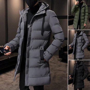 Популярно палто с качулка, зимно мъжко яке, качулка, джобове с цип, ветровка, устойчива на вятър