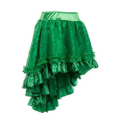 S-6XL Steampunk Gotic Coadă de rândunică Fusta Femei Mini Dantela Volană Costum Tiv Înalt Jos Tinuta de Dans Victorian pentru Fete Plus Size