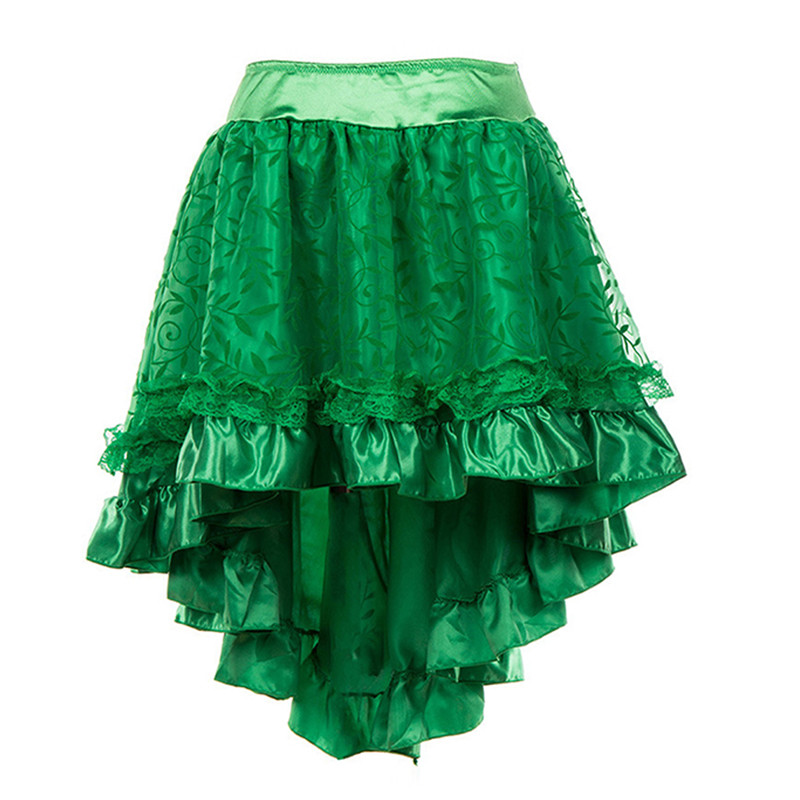 S-6XL Steampunk Gotic Coadă de rândunică Fusta Femei Mini Dantela Volană Costum Tiv Înalt Jos Tinuta de Dans Victorian pentru Fete Plus Size