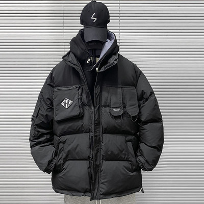 Ανδρικά συνονθύλευμα χειμωνιάτικα παρκά 2023 Βαμβακερά χοντρά μπουφάν Cargo Parkas Μόδα Ζεστά παλτό με φερμουάρ Μόδα Harajuku Εξωτερικά ενδύματα