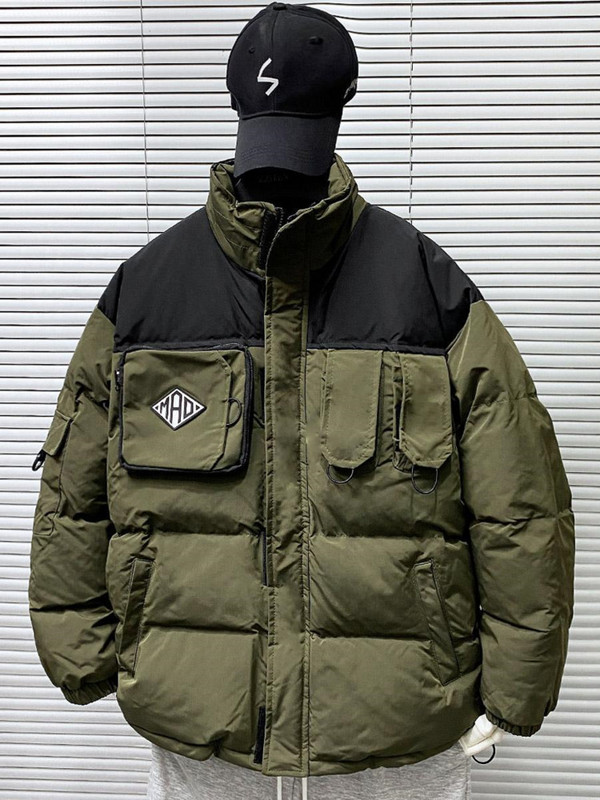 Ανδρικά συνονθύλευμα χειμωνιάτικα παρκά 2023 Βαμβακερά χοντρά μπουφάν Cargo Parkas Μόδα Ζεστά παλτό με φερμουάρ Μόδα Harajuku Εξωτερικά ενδύματα