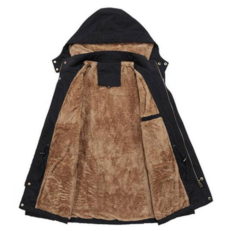 Nová vojenská hrubá teplá pánska bunda, zimná parka, ležérna bavlnená prešívaná bunda, pánska viacvrecková kožušinová mikina s kapucňou, pánsky kabát, parka Hombre