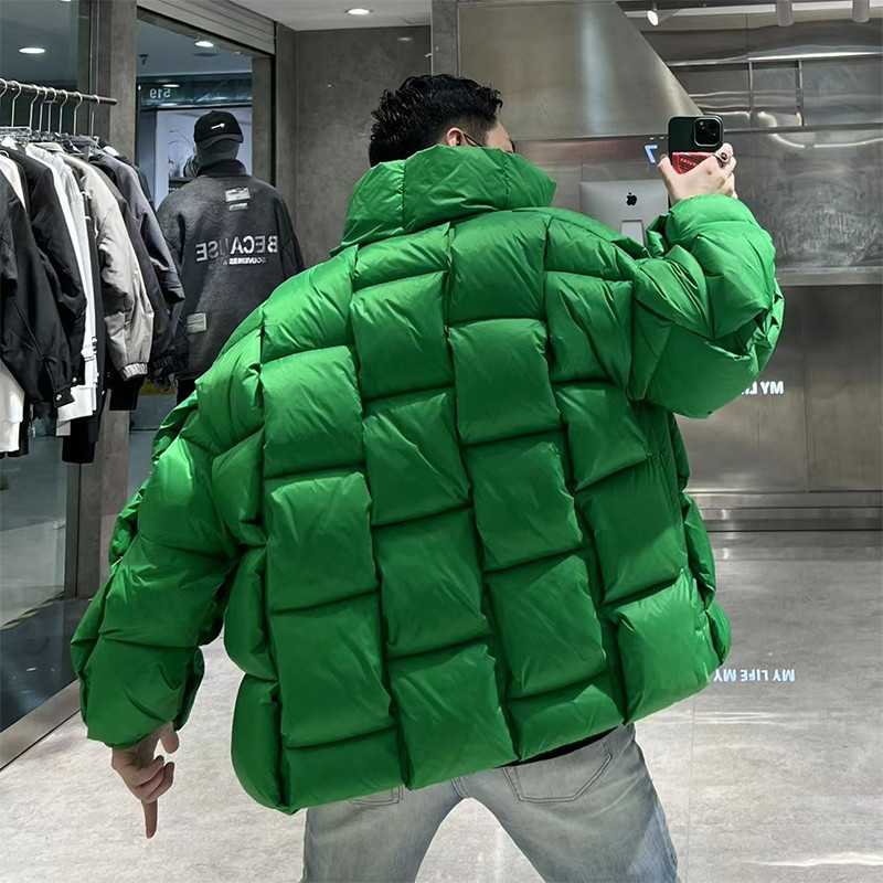 Žieminiai vyriški medvilnine paminkštinta striukė Laisvi, tvirti šilti paltai ilgomis rankovėmis, kryžminėmis, stovinčiomis apykakle, stora parkas vyrams