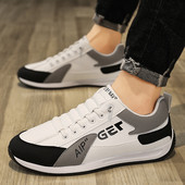 Pantofi sport casual, respirabili, de toamnă, pantofi sport la modă pentru tineret, 2023, pantofi confortabili cu șireturi, cu două culori asortate