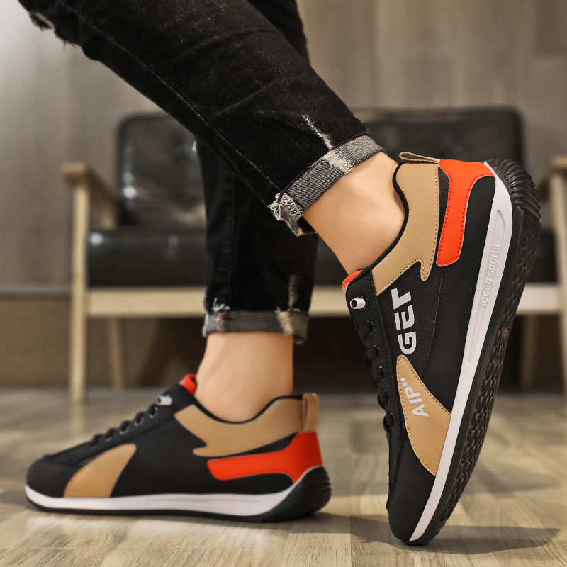 Pantofi sport casual, respirabili, de toamnă, pantofi sport la modă pentru tineret, 2023, pantofi confortabili cu șireturi, cu două culori asortate