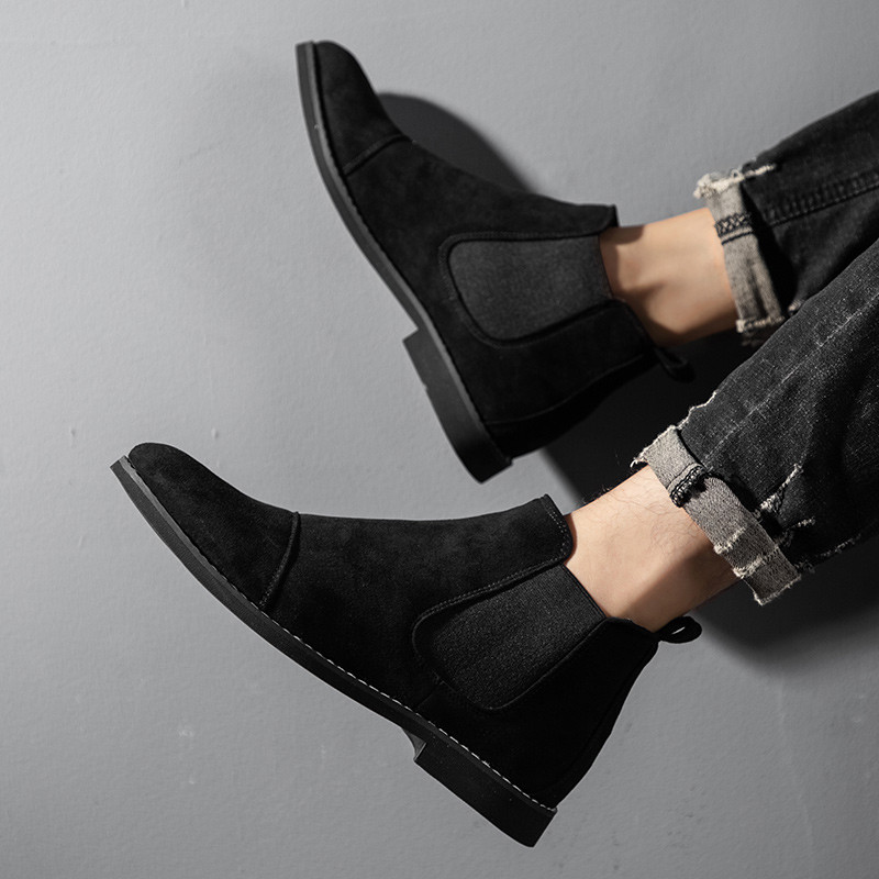 Cizme Chelsea în stil britanic Cizme de toamnă iarnă pentru bărbați Cizme de vest pentru bărbați la modă elegantă Botine clasice de epocă confortabile