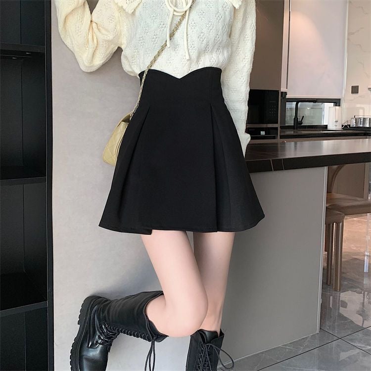 Nosiva plisirana suknja od 100 kg Ženska ljetna 2023. kratka suknja s visokim strukom, crna suknja na bokove, velika veličina